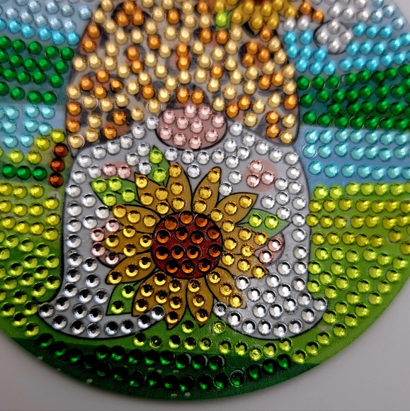 Sunflower Cheetah Hat Gnome Summer Coaster - Picture 3 of 3